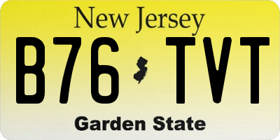 NJ license plate B76TVT