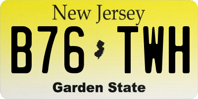 NJ license plate B76TWH