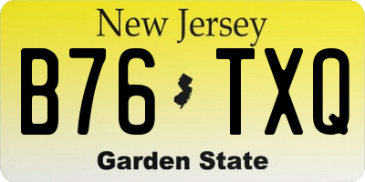 NJ license plate B76TXQ