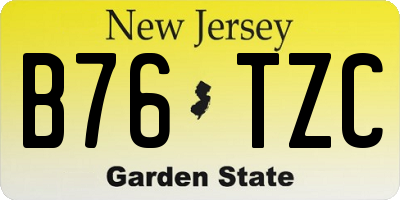 NJ license plate B76TZC