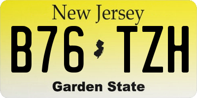 NJ license plate B76TZH