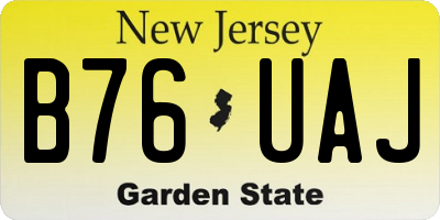 NJ license plate B76UAJ