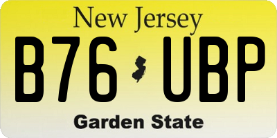 NJ license plate B76UBP