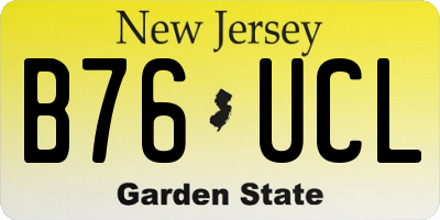 NJ license plate B76UCL