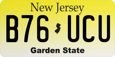 NJ license plate B76UCU