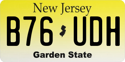 NJ license plate B76UDH
