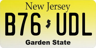 NJ license plate B76UDL