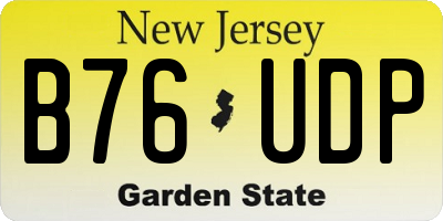 NJ license plate B76UDP