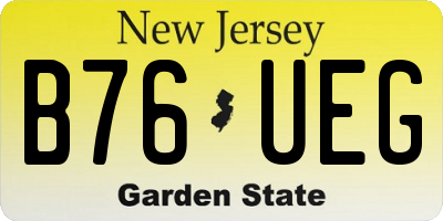 NJ license plate B76UEG