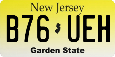 NJ license plate B76UEH