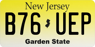 NJ license plate B76UEP
