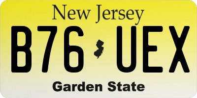 NJ license plate B76UEX