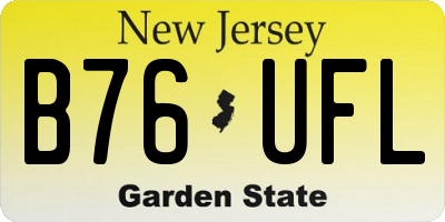 NJ license plate B76UFL
