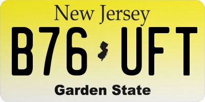 NJ license plate B76UFT