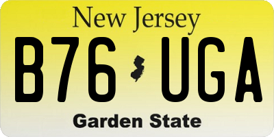 NJ license plate B76UGA