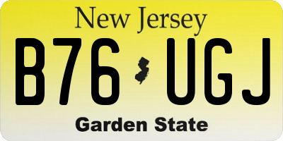 NJ license plate B76UGJ