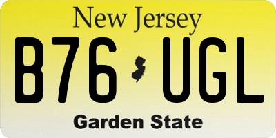 NJ license plate B76UGL