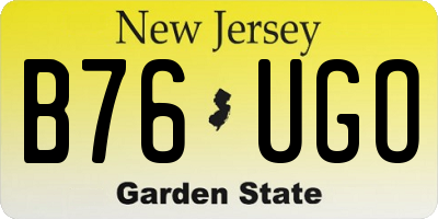NJ license plate B76UGO