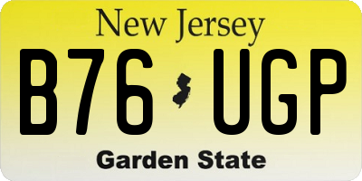 NJ license plate B76UGP