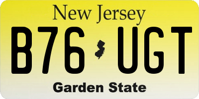 NJ license plate B76UGT