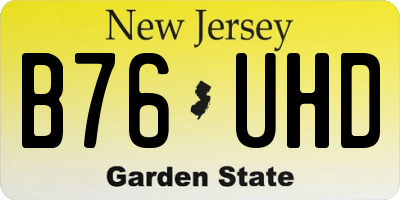 NJ license plate B76UHD