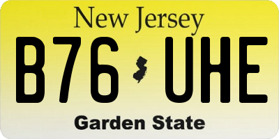 NJ license plate B76UHE