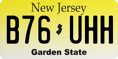 NJ license plate B76UHH