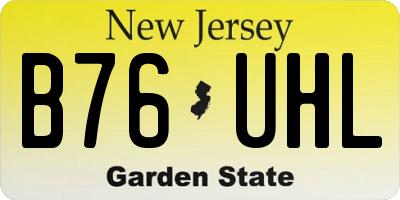NJ license plate B76UHL