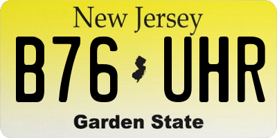 NJ license plate B76UHR