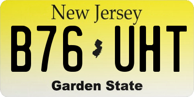NJ license plate B76UHT
