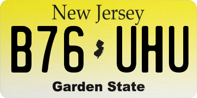 NJ license plate B76UHU