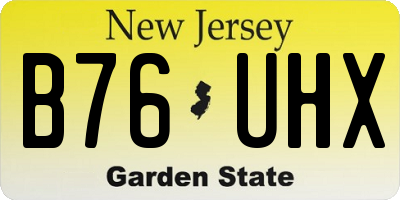 NJ license plate B76UHX