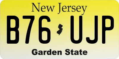 NJ license plate B76UJP