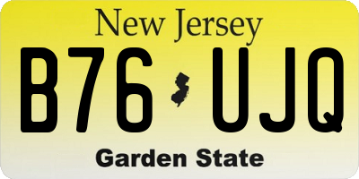 NJ license plate B76UJQ