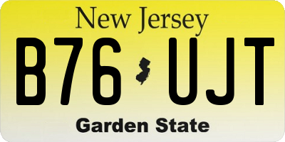 NJ license plate B76UJT