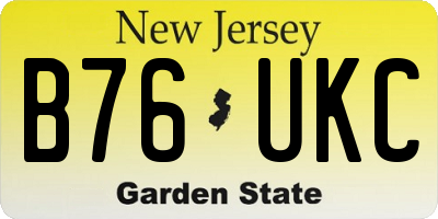 NJ license plate B76UKC
