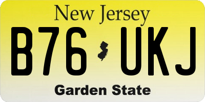 NJ license plate B76UKJ