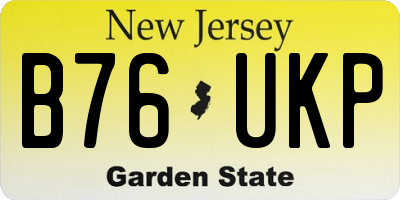 NJ license plate B76UKP