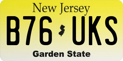 NJ license plate B76UKS