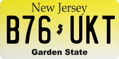 NJ license plate B76UKT