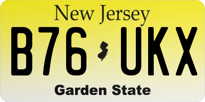 NJ license plate B76UKX