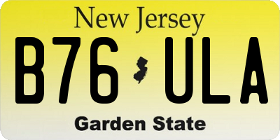 NJ license plate B76ULA