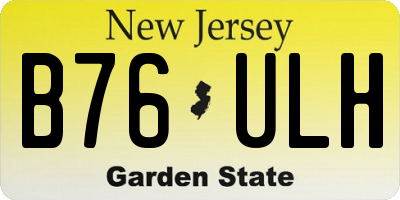 NJ license plate B76ULH