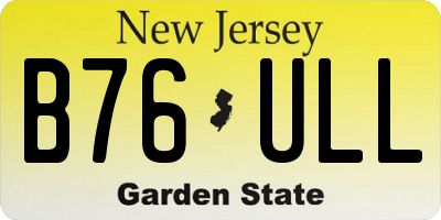 NJ license plate B76ULL