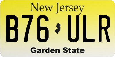 NJ license plate B76ULR