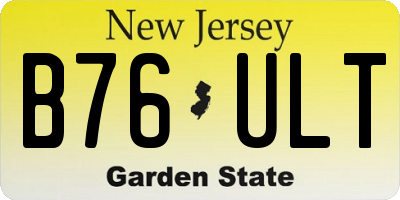 NJ license plate B76ULT