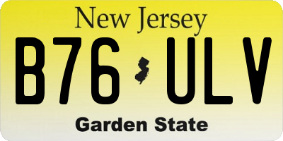 NJ license plate B76ULV