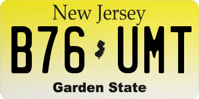 NJ license plate B76UMT