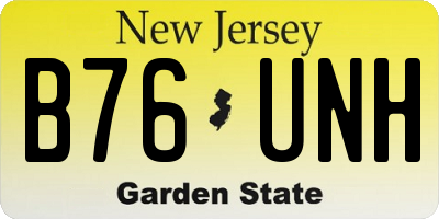 NJ license plate B76UNH