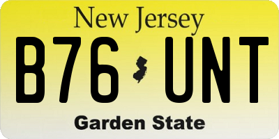 NJ license plate B76UNT